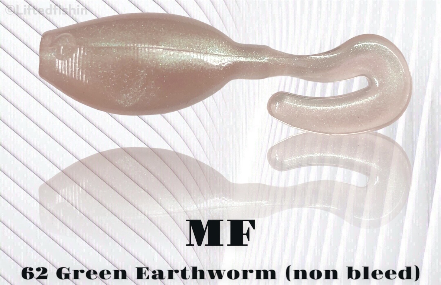 62 Green Earthworm (non-bleed) liquid plastic colorant by MF for soft bait making