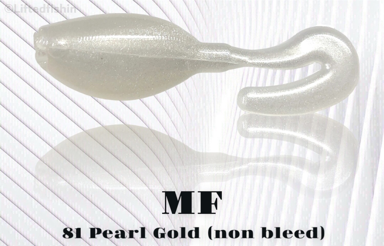 81 Pearl Gold (non-bleed) liquid plastic colorant by MF for soft bait making