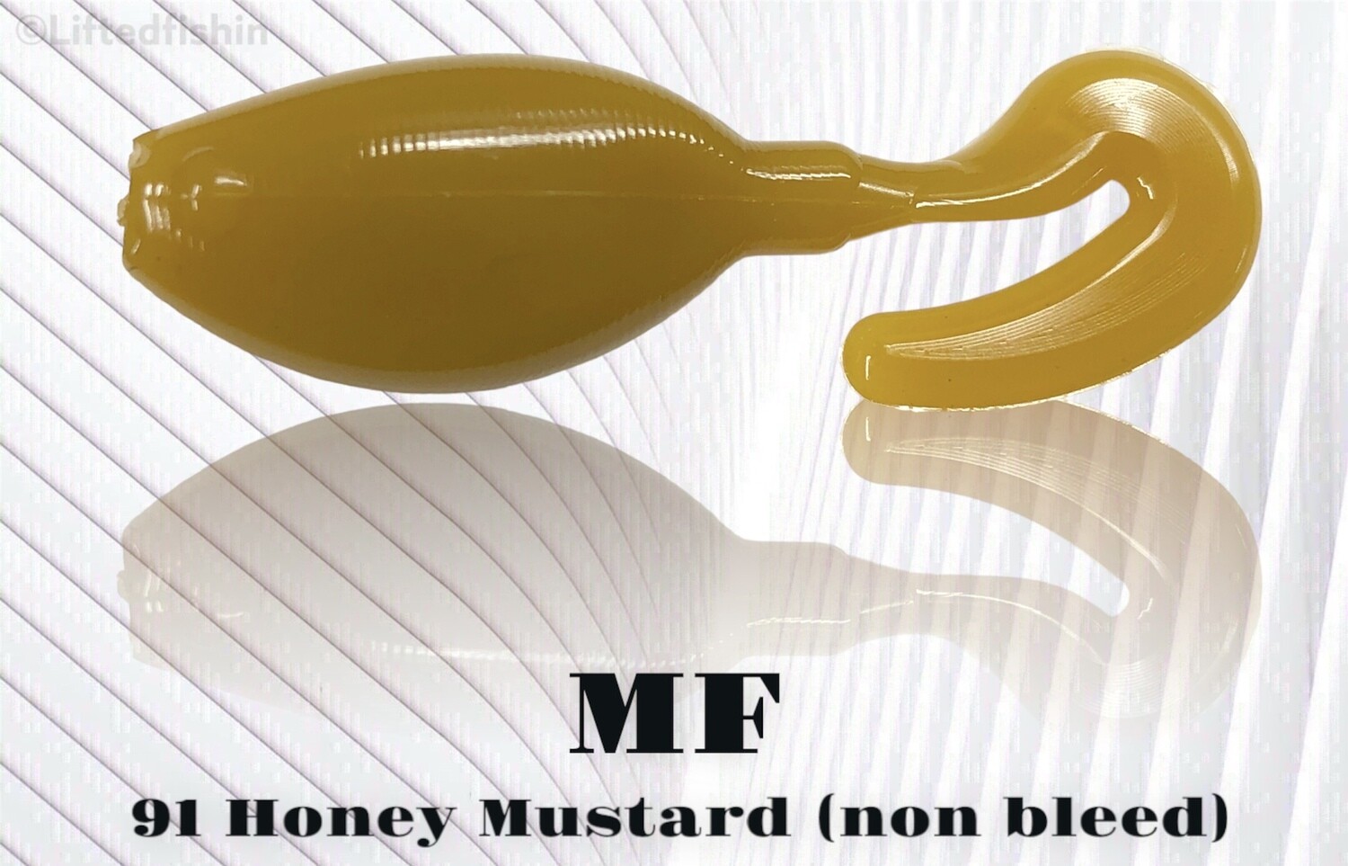 91 Honey Mustard (non-bleed) liquid plastic colorant by MF for soft bait making