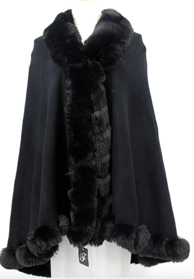 Poncho - Mid length - Black