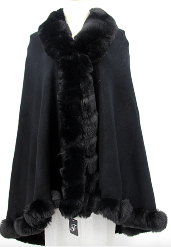Poncho - Mid length - Black