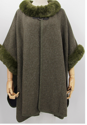 Poncho - Olive Green