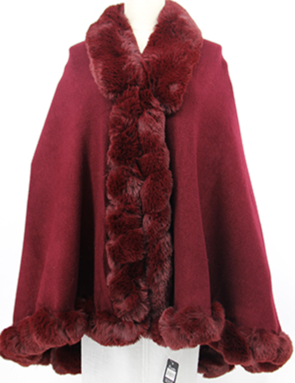 Poncho - Mid Length - Raspberry