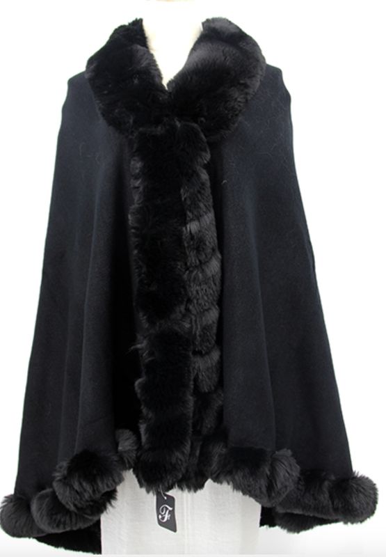 Poncho - Mid length - Black