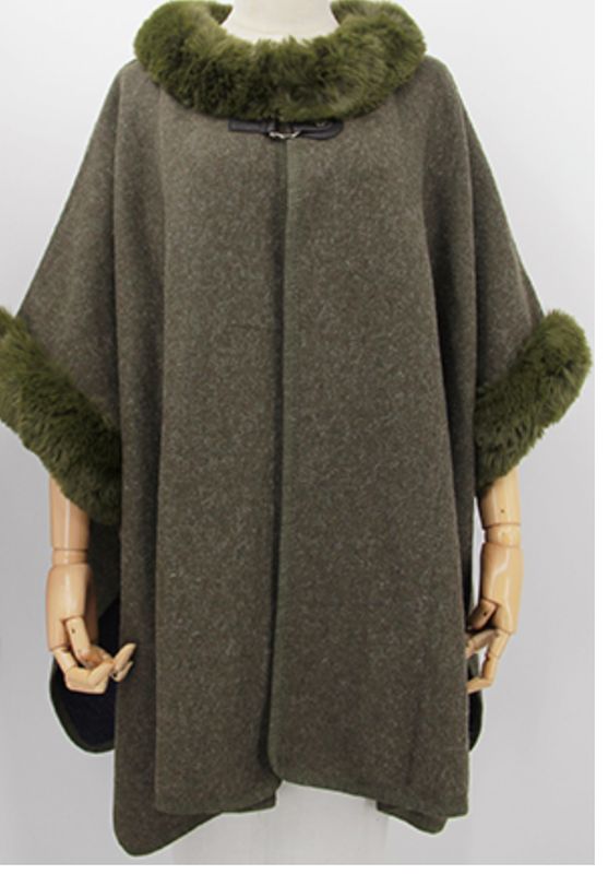 Poncho - Olive Green