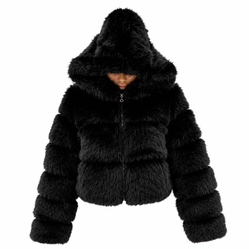 The Ultimate Luxe Faux Fur Bomber Jacket - Black