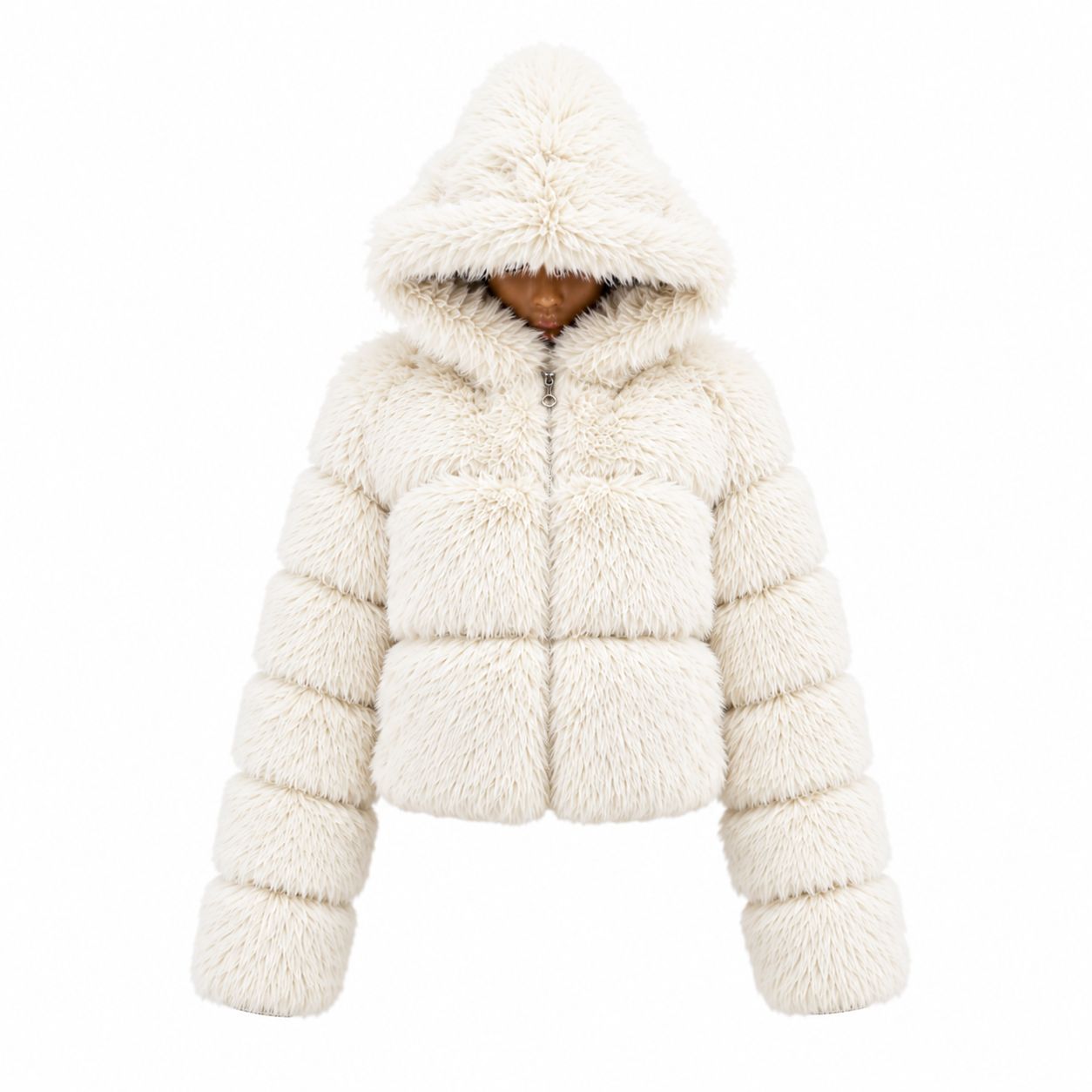 The Ultimate Luxe Faux Fur Bomber Jacket - White The Ultimate Luxe Faux Fur Bomber Jacket - White