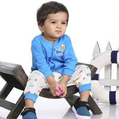 Full Sleeves Cotton Tee &amp; Lounge Pant Set For Baby Boy