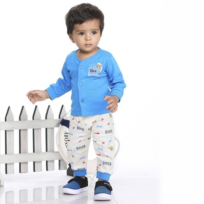 Full Sleeves Cotton Tee &amp; Lounge Pant Set For Baby Boy