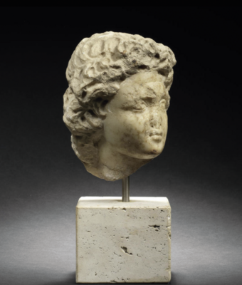 A ROMAN MARBLE HEAD OF ALEXANDER THE GREAT