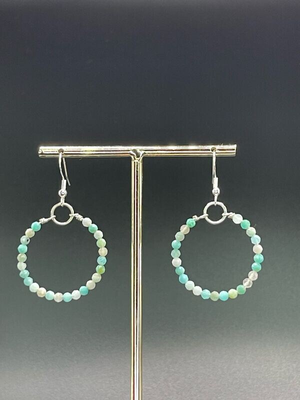 Amazonite Hoops