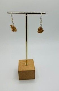 Brown Seaglass Earrings