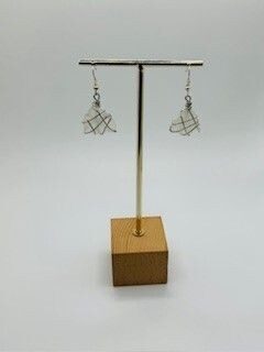 White Seaglass Earrings