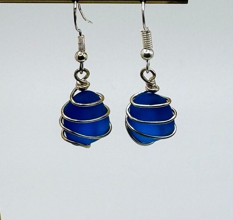 Blue Tumbled Glass