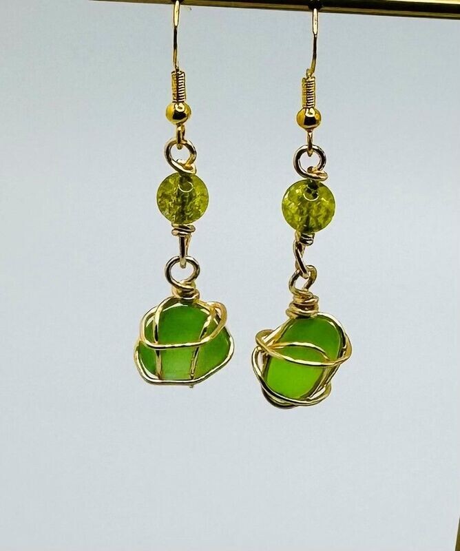 Green Tumbled Glass