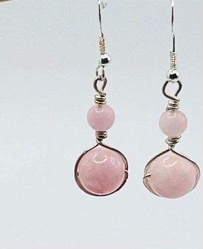 Rose Quartz Dangle Earrings