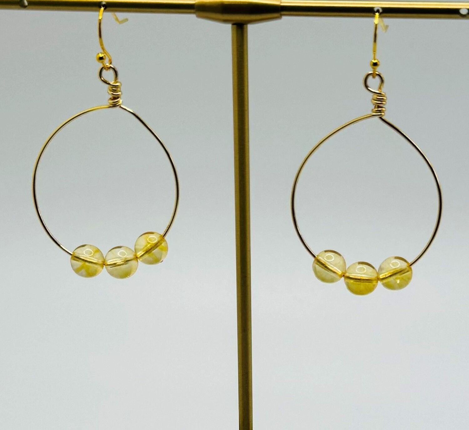 Citrine Hoop Earrings