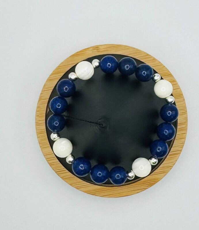 Lapis and Mother of Pearl Bracelet