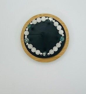 Ocean Jasper & White Jade Bracelet