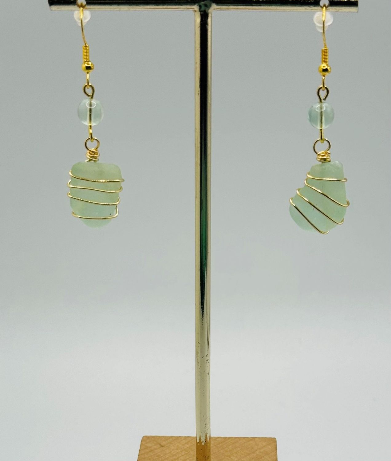 Seaglass and Gemstone Earrings