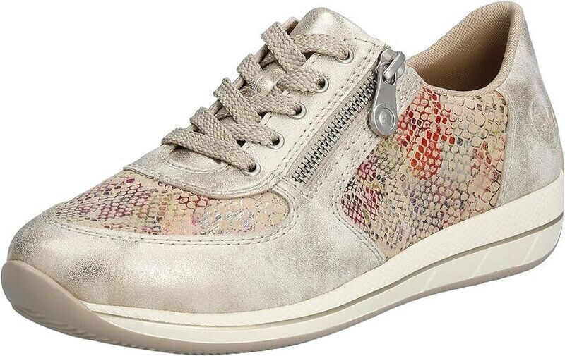 RIEKER  N1112 basket femme beige rose