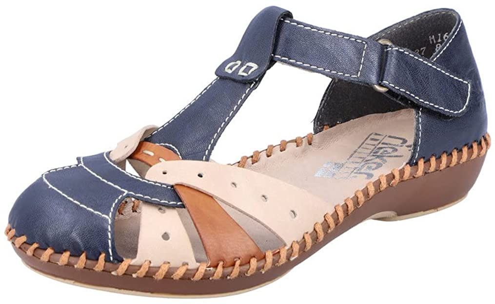 RIEKER M1655 sandale femme bleu/beige