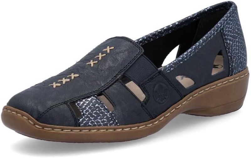 RIEKER 41385 mocassin femme bleu