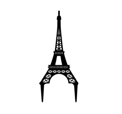 Eiffel Tower cake topper Silhouette