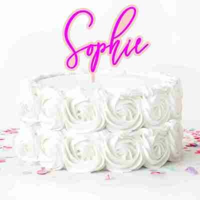 Custom Name/ word double layer cake topper