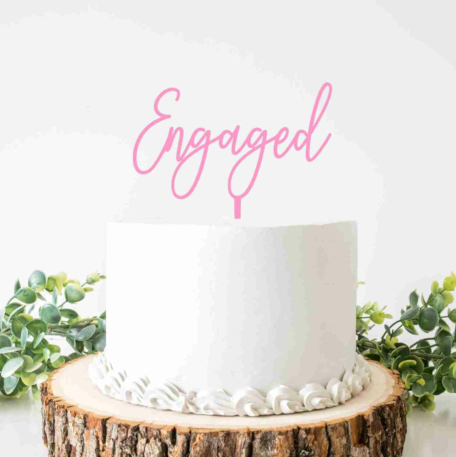 Engaged Cake Topper