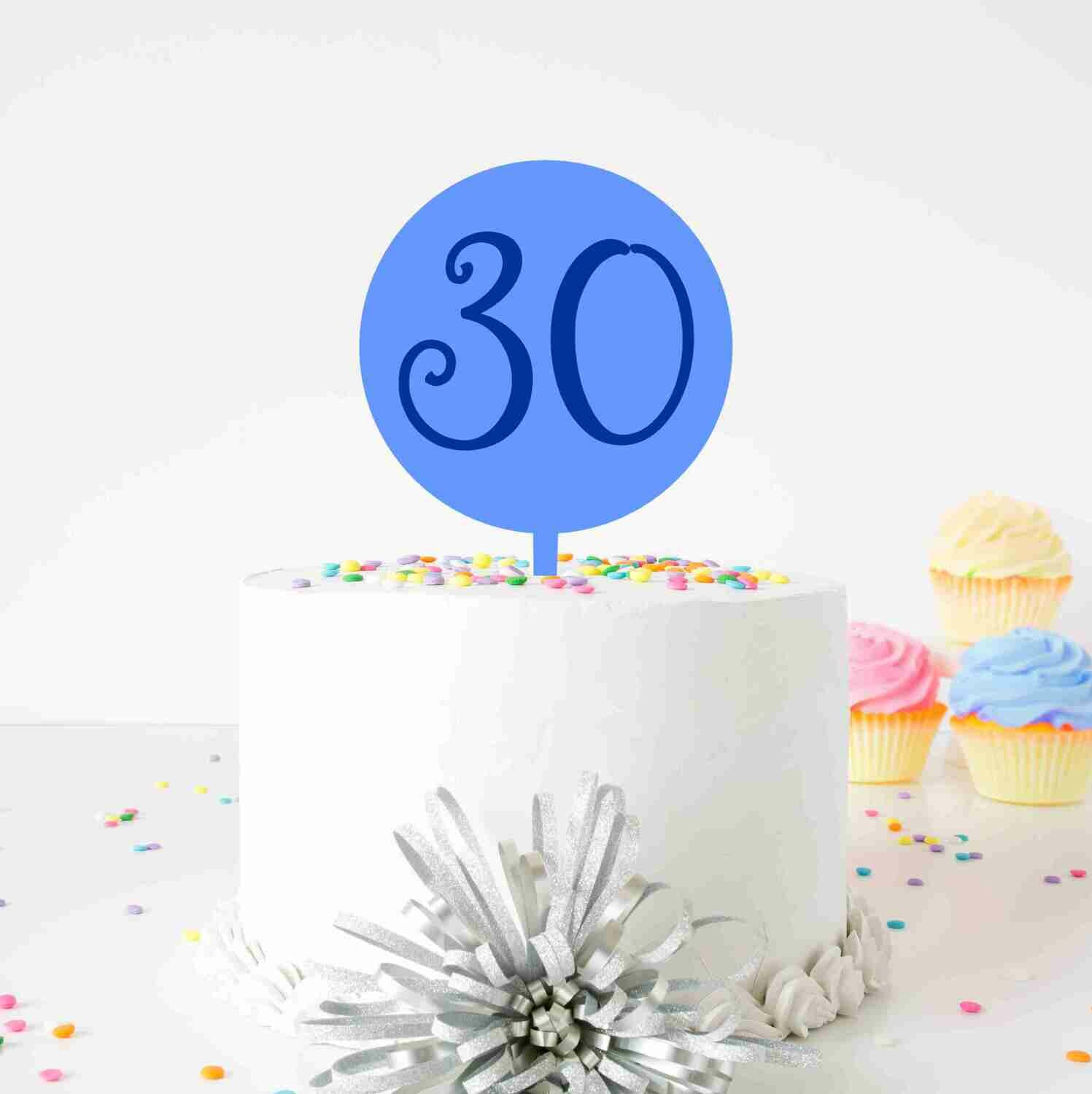 Number paddle cake topper