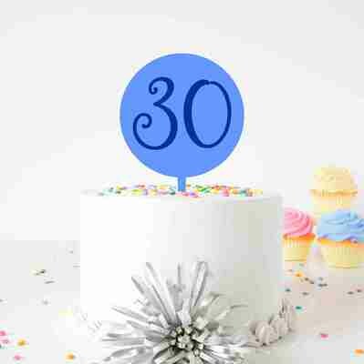 Number paddle cake topper
