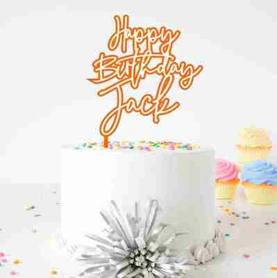 Personalised Happy Birthday cake topper (double layer)