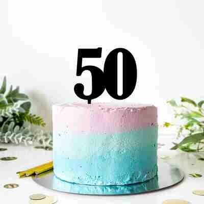 Birthday age cake topper (Bernard font)