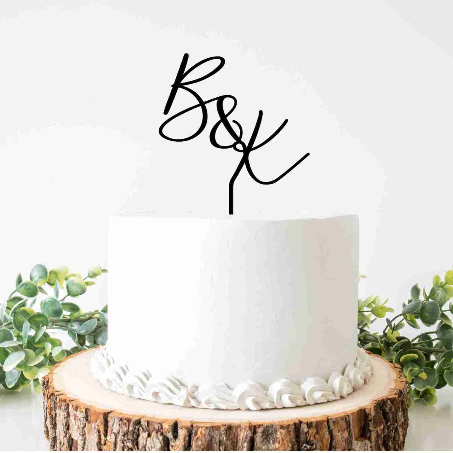 Personalised Initials wedding cake topper