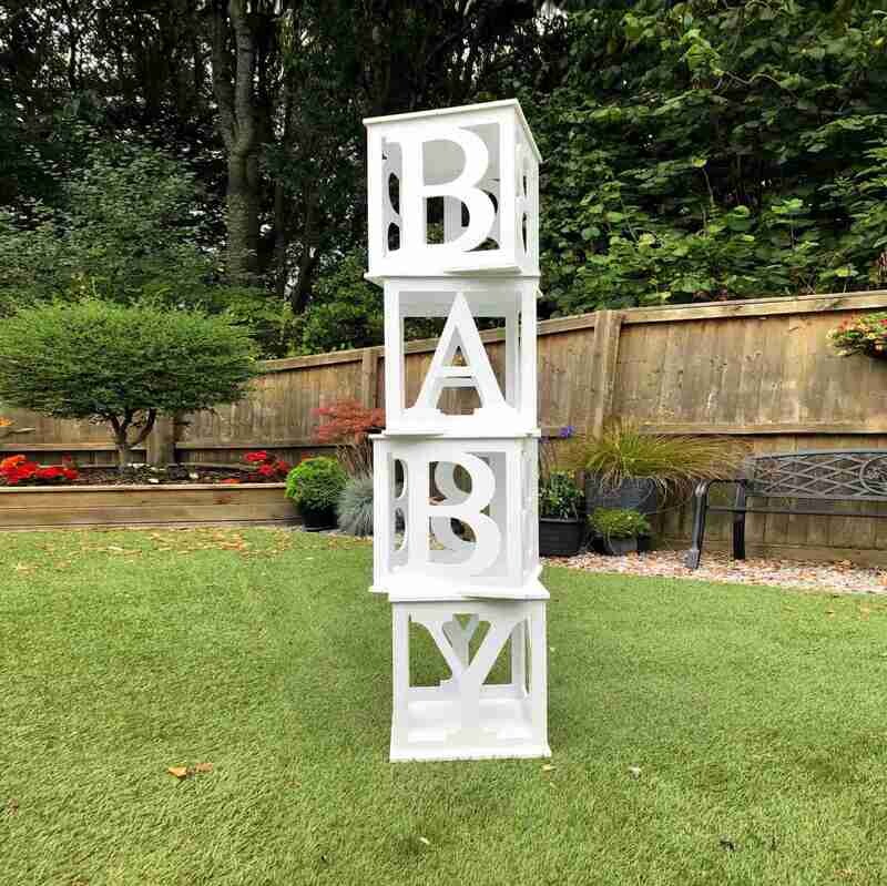 FLAT PACK Alphabet BABY blocks balloon prop box