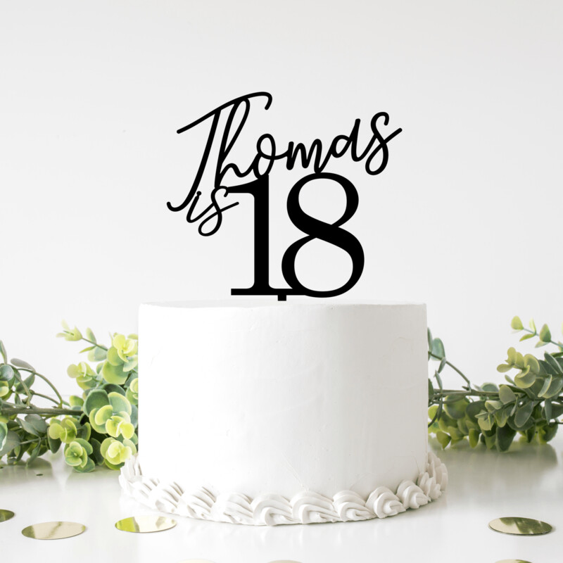 Personalised birthday cake topper acrylic (Artisan)