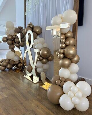 4ft Letters Large free standing prop silver gold mirror coloured MDF
