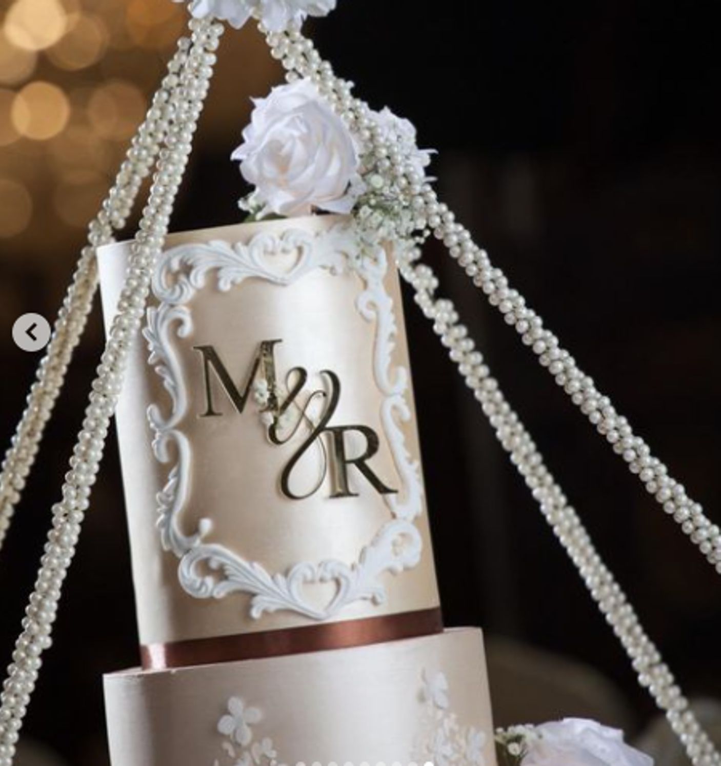 Personalised Initials wedding cake charm acrylic motif (New ROMAN)