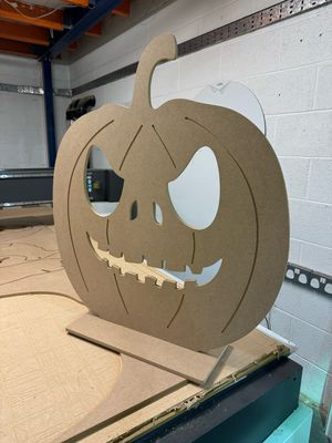 3ft MDF Pumpkin Halloween Prop Display