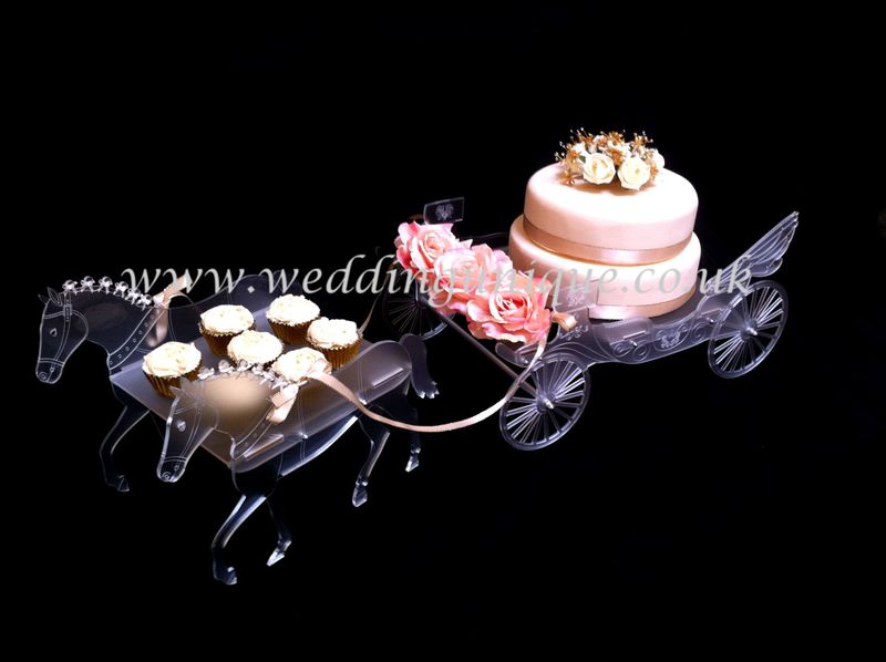 Landau Horse and Carriage cake stand