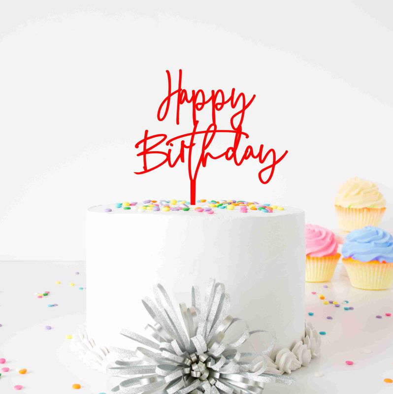 Happy Birthday cake topper