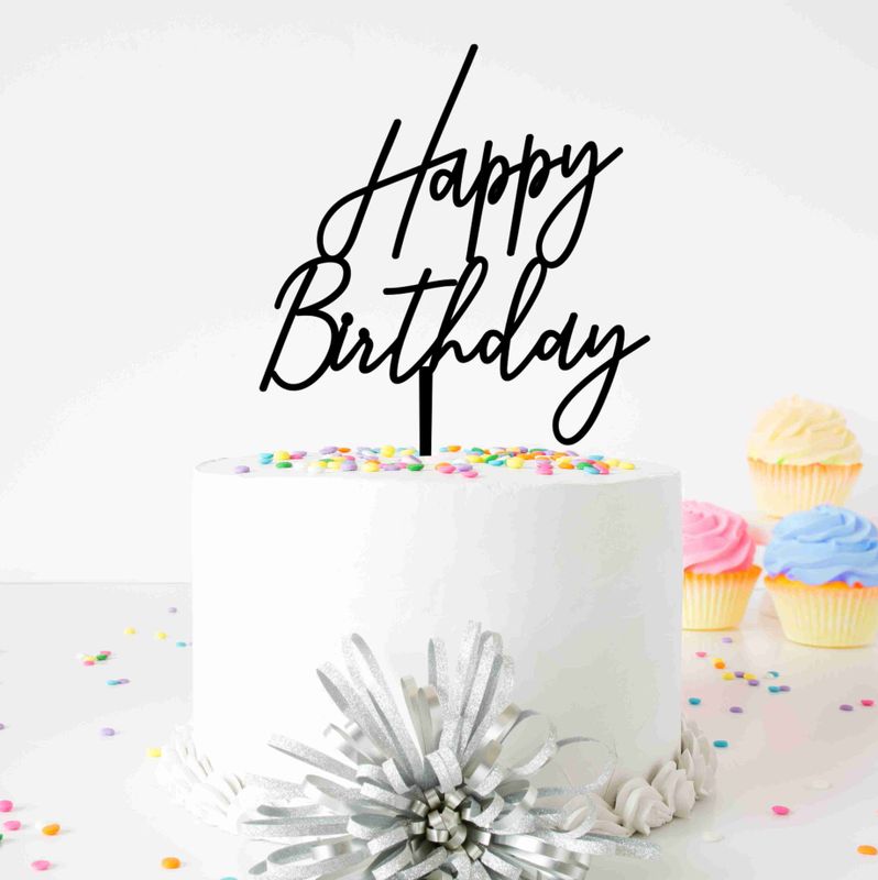 Happy Birthday cake topper