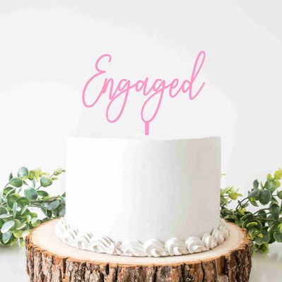 Engaged Cake Topper Engaged Cake Topper