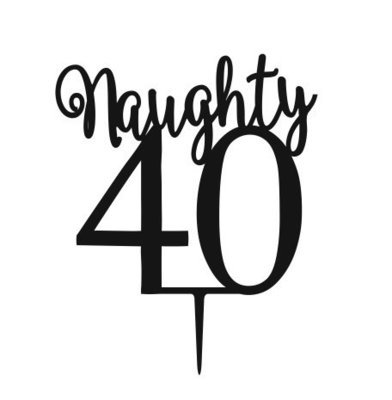 Naughty 40 cake topper (Choose your age)