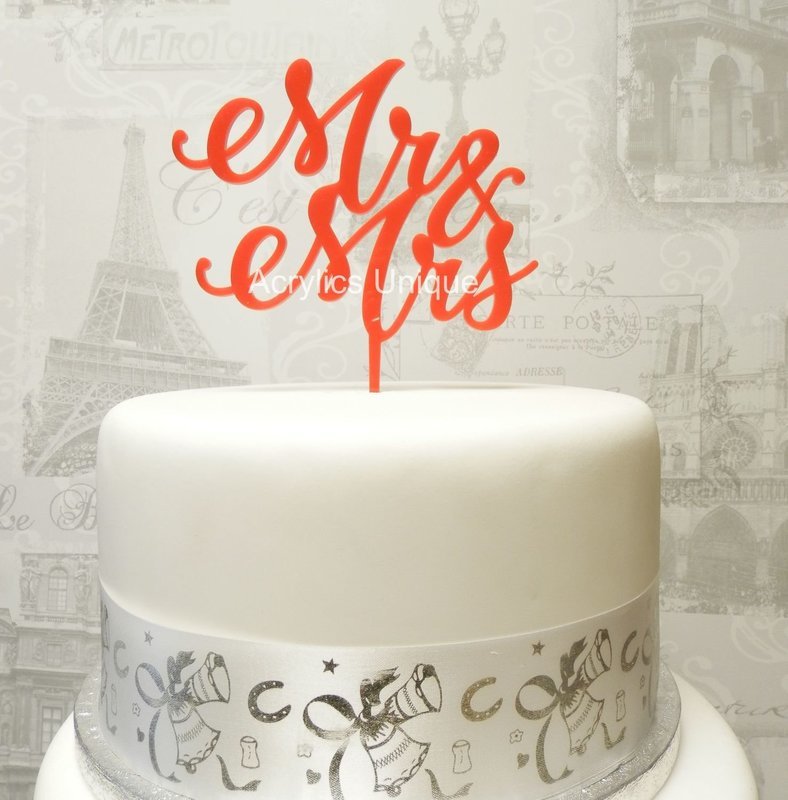 Funky Mr&Mrs Cake Topper
