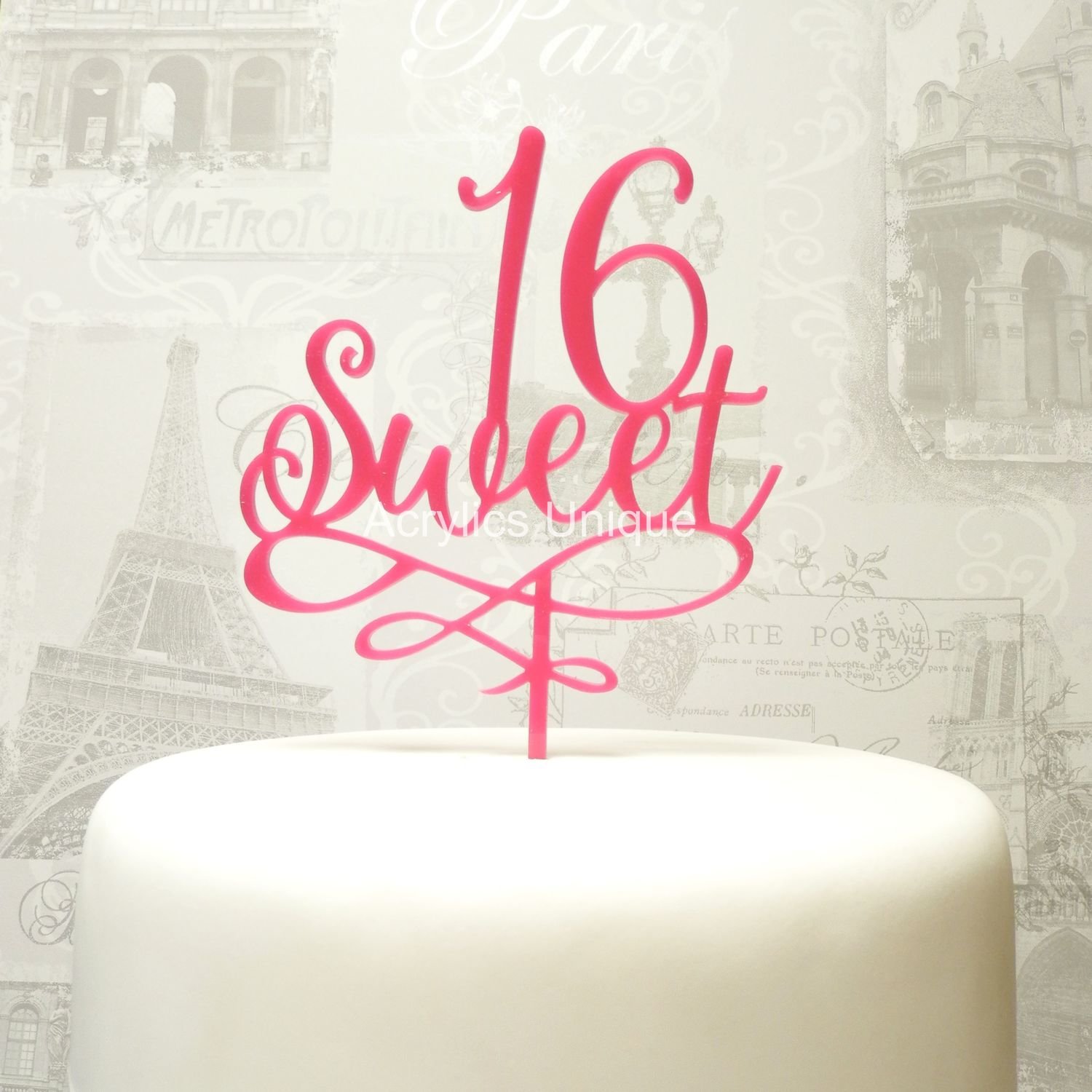 Sweet 16 cake topper (Choose your age)
