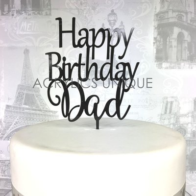 Happy Birthday Dad cake topper