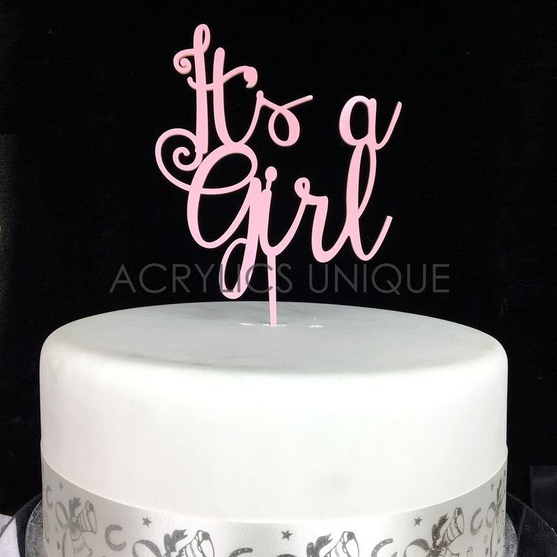 It's a Girl Cake Topper
