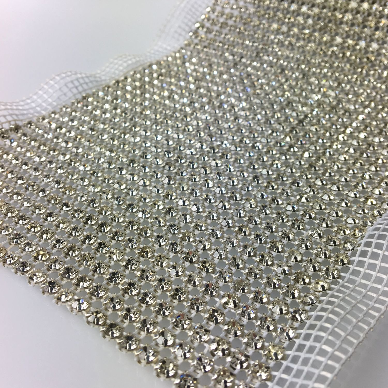 Glass Crystal Diamante ribbon mesh cake trim